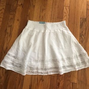 White Skirt with Detailed Bottom